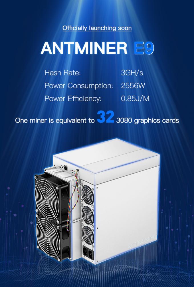 Dispositivo 0 da mineração do FCC 2556W 12V Antminer E9 3Gh Bitmain EtHash ASIC