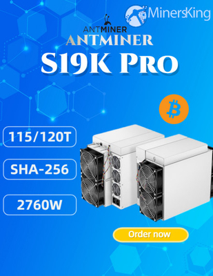 Bitmain S19k Pro BTC Asic Miner 115th/S Máquina Bitcoin Asic