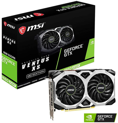 Placa gráfica super dos 1660s DVI da placa gráfica de GeForce GTX 1660 do jogo de MSI
