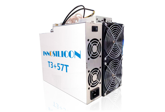2 mineiro 3300W do algoritmo de Innosilicon T3+ 57T SHA 256 do mineiro do fã BTC Asic