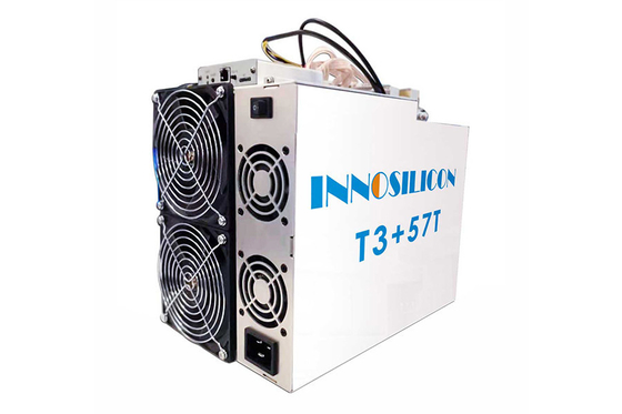 2 mineiro 3300W do algoritmo de Innosilicon T3+ 57T SHA 256 do mineiro do fã BTC Asic