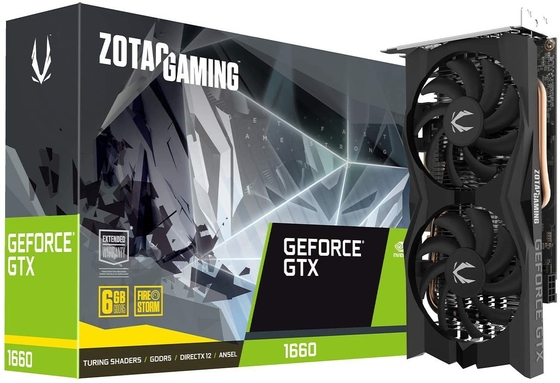 placa gráfica de GeForce GTX 1660 6GB GDDR5 do jogo de Rig Graphics Card ZOTAC da mineração 192Bit