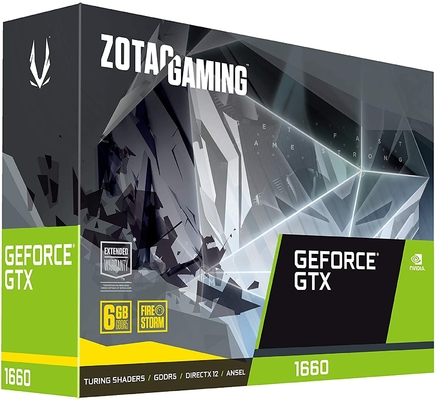 placa gráfica de GeForce GTX 1660 6GB GDDR5 do jogo de Rig Graphics Card ZOTAC da mineração 192Bit